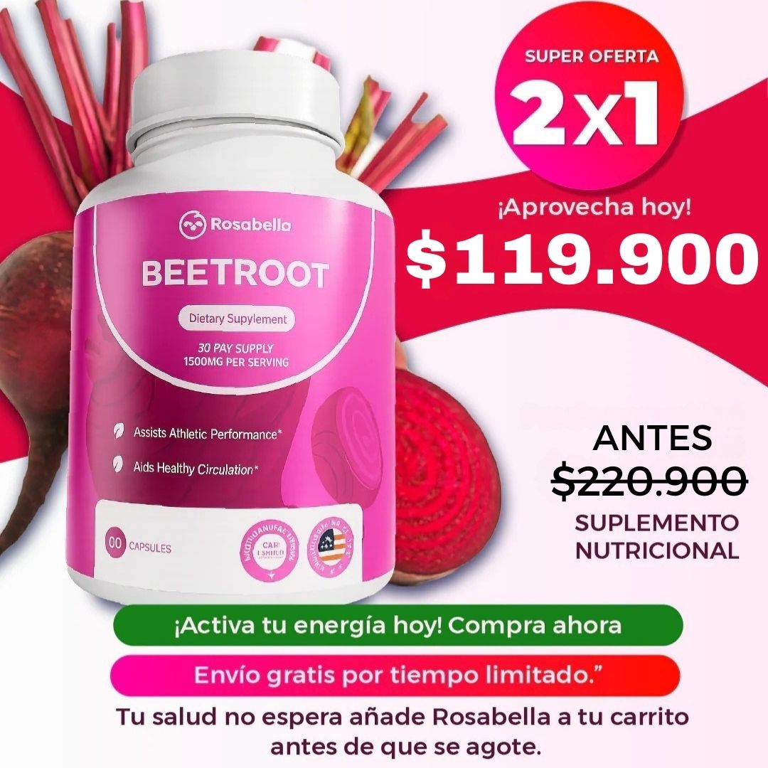 Beetroot Rosabella 60 Cápsulas - TodoBacano