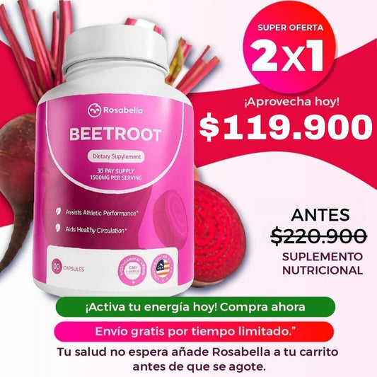 Beetroot Rosabella 60 Cápsulas - TodoBacano