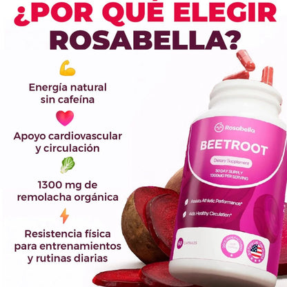 Beetroot Rosabella 60 Cápsulas - TodoBacano
