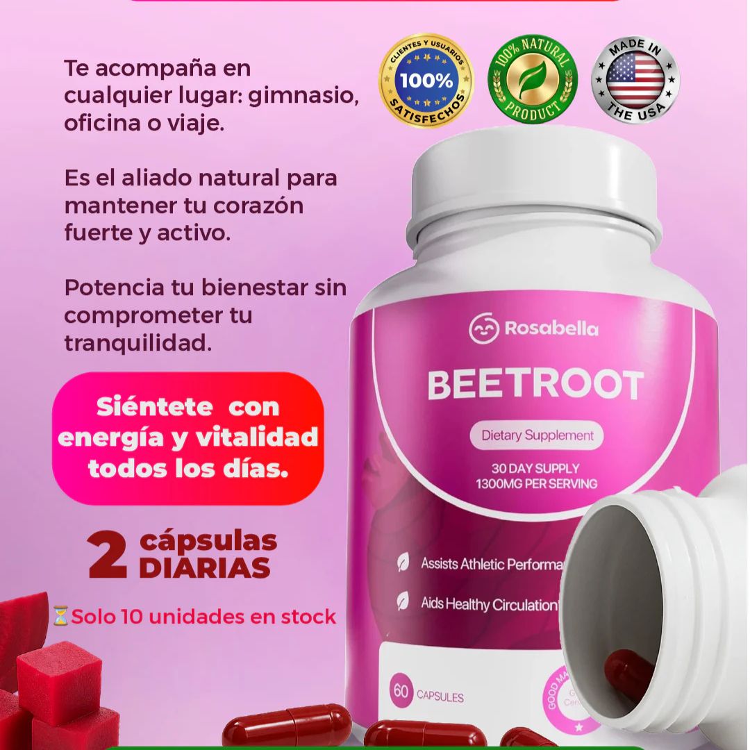 Beetroot Rosabella 60 Cápsulas - TodoBacano