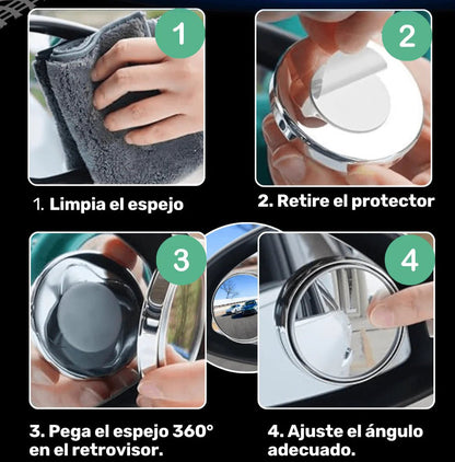 Espejo para punto ciego del retrovisor | X 2 UNIDADES - TodoBacano