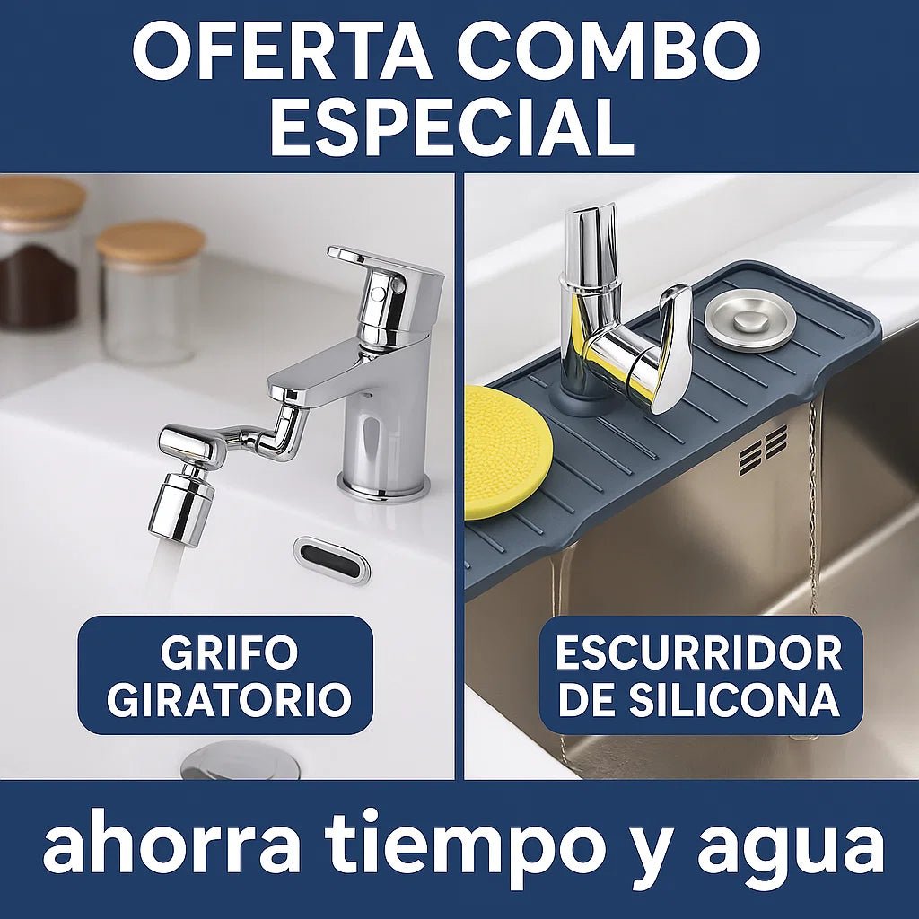 Combo Escurridor + Grifo Giratorio 1080° - TodoBacano